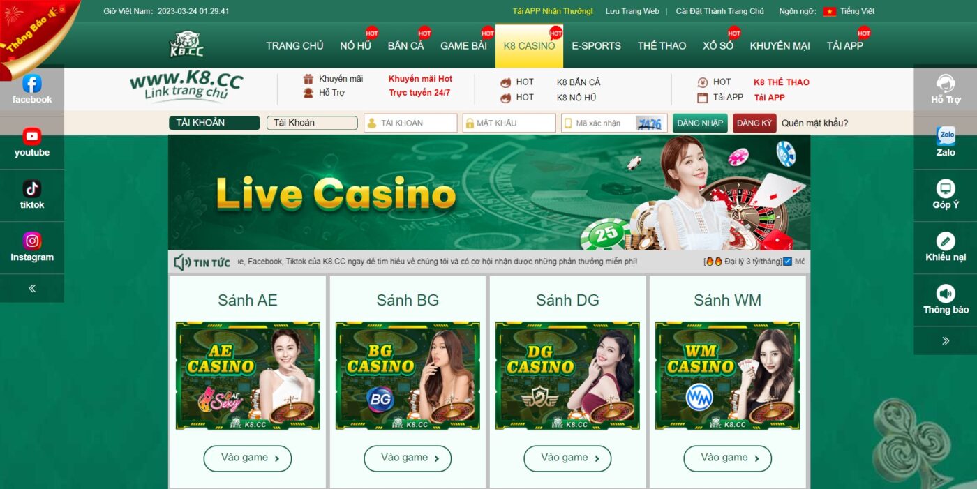 Casino K8.CC là gì? Bí quyết chơi Casino K8.CC luôn chiến thắng lớn