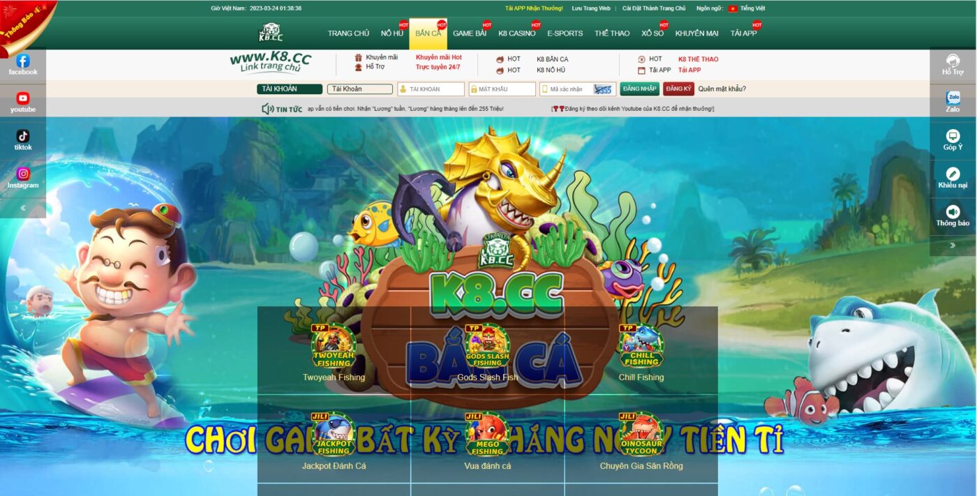 Game Bắn Cá K8.CC Tựa Game Hấp Dẫn Mới Nhất Năm 2023